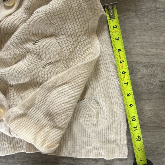 See by Chloé Crystal White Long Cardigan Sweater – Size Large - Picture 8 of 11